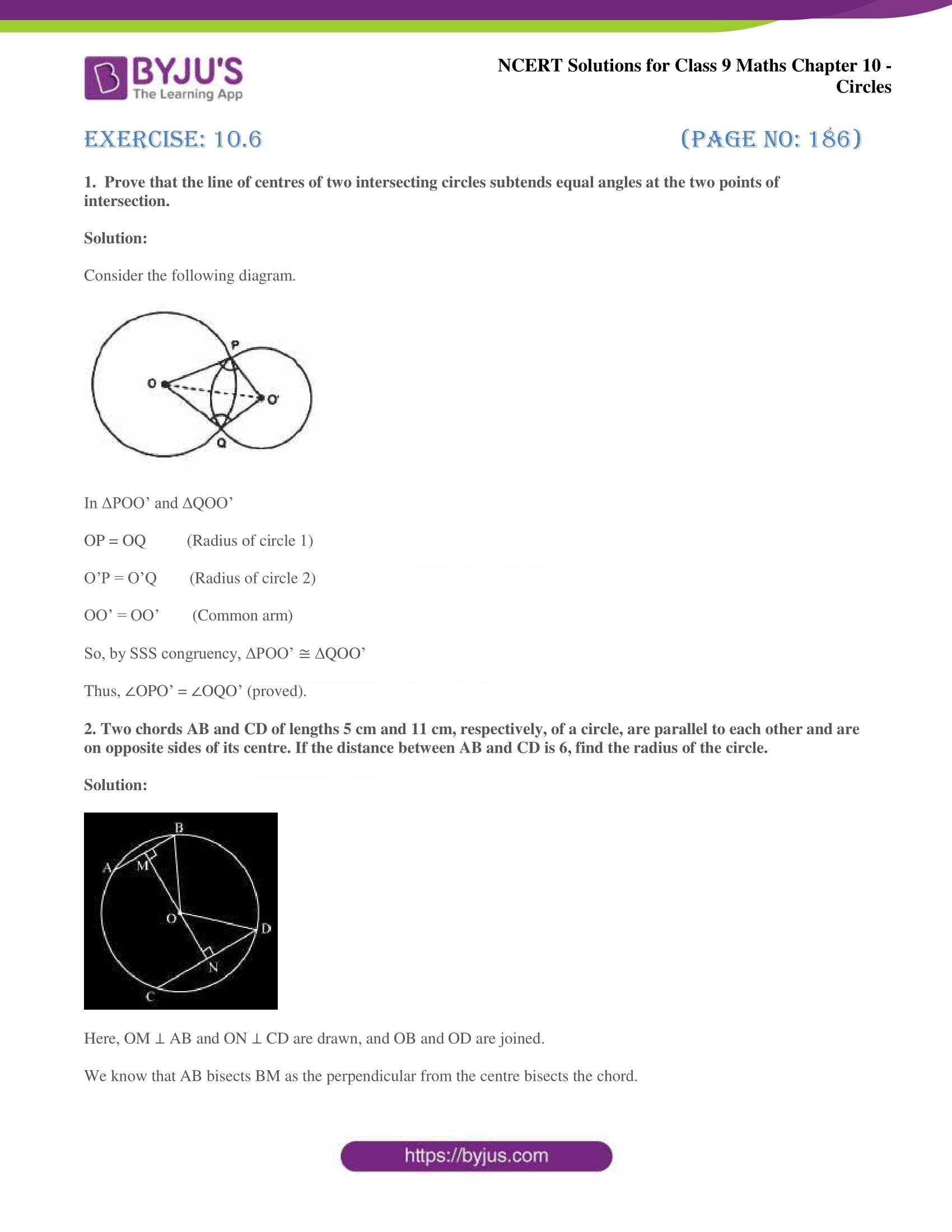 NCERT Solutions for Class 9 Maths Chapters