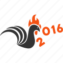 2016 year, attack, chicken, cock, cockerel, kick away, rooster