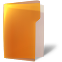 folder, open, orange