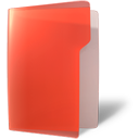 folder, open, red