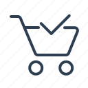 bag, cart, checkmark, complete, ecommerce, online shop, shopping bag