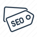 badge, brand, category, label, price tag, seo tag, title