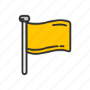 banner, country, flag, location, yellow flag