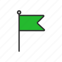 banner, country, flag, place, green flag