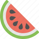 fruit slice, half of fruit, half of watermelon, watermelon, watermelon slice