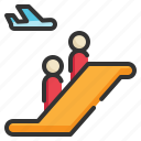 airport, gate, terminal, ladder, transport icon