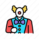 clown, amusement, park, worker, entertainment, rollercoaster