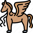 pegasus, unicorn, mythology, animal, horse