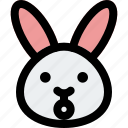 rabbit, shock, emoticons, animal