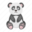 animal, bamboo, bear, cute, panda, toy