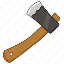 axe, chopping, hand, hatchet, throwing, wood