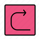 arrow, box3, direction