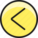 arrow, circle, left