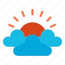 cloud, cloudy, forecast, sun, weather