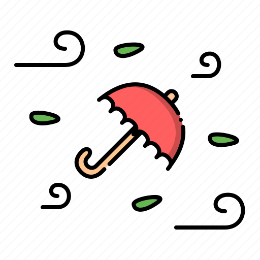 Autumn, fall, umbrella, weather, windy icon - Download on Iconfinder