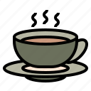 cup, drink, hot, saucer, tea