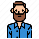 avatar, beard, man, men, profile, shirt, user