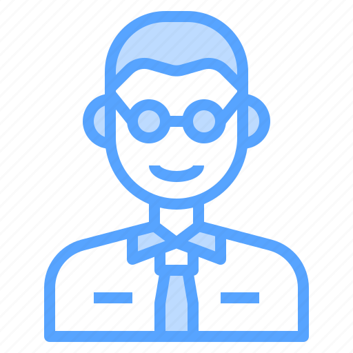 Teacher, man, instructor, professor, glasses icon - Download on Iconfinder