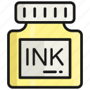 inkpot, ink, pen, write, draw, ink jar