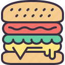 burger, hamburger, fast, food, junk, sandwich