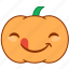 delicous, emoticon, emotion, licking, pumpkin, smile, yum 