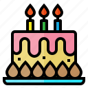 birthday, cake, candle, celebration, party