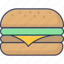 burger, hamburger, food, sandwich, fast