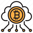 bitcoin, blockchain, cloud, coin, cryptocurrency, finance, money