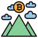 bitcoin, blockchain, coin, cryptocurrency, finance, money, moutain