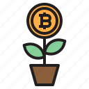 bitcoin, blockchain, coin, cryptocurrency, finance, grow, money