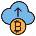 bitcoin, blockchain, cloud, coin, cryptocurrency, finance, money