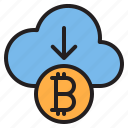 bitcoin, blockchain, cloud, coin, cryptocurrency, finance, money