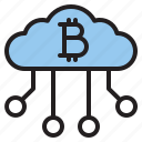 bitcoin, blockchain, cloud, coin, cryptocurrency, finance, money