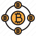 bitcoin, blockchain, coin, cryptocurrency, diagram, finance, money