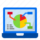 business, chart, laptop, pie, report