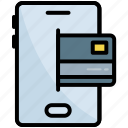 mobile, online, pay, payment, card, debit, financial