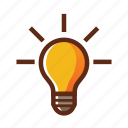 bulb, business, colors, idea, light, solution