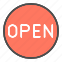 online, open, shop, sign