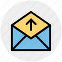 envelope, letter, mail, message, open envelope, send