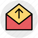 envelope, letter, mail, message, open envelope, send