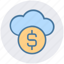 business, cloud, coin, dollar, fund, platform