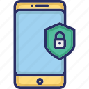 lock, mobile, privacy, protection, shield