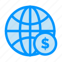 business, dollar, globe, money, world