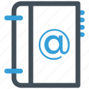 address, book, email, mail, mailbox icon