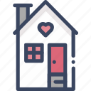 building, heart, home, honeymoon, house, wedding