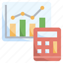 analytics, data, calculator, pie, business