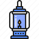 camping, lantern, light, night, fire