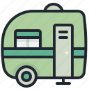 caravan, van, trailer, camping, transport, travel