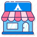 camping, shop, shopping, store