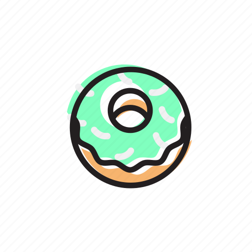 Cream, donut, mint, bakery, cake, food, sweet icon - Download on Iconfinder